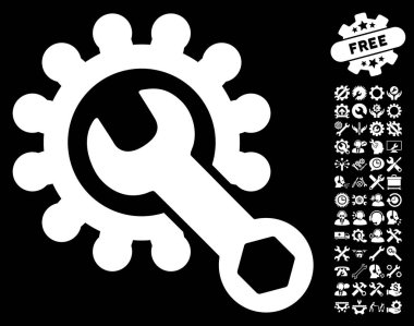 Hizmet araçları Bonus ile vektör simge araçları