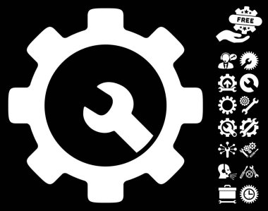 Hizmet araçları Bonus ile vektör simge araçları