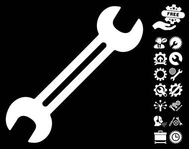 İngiliz anahtarı vektör simgesi araçlar Bonus ile