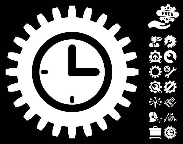 Vektor-Symbol für Zeitoptionen mit Werkzeugbonus — Stockvektor