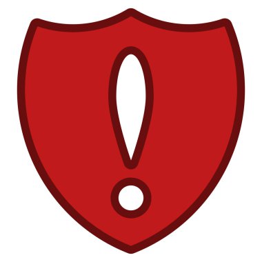 Kalkan sorun vektör araç çubuğu simgesi