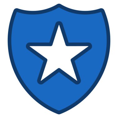 Kalkan vektör yıldız araç çubuğu simgesi