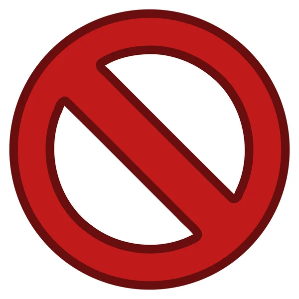 Ícone proibido da barra de ferramentas do vetor — Vetor de Stock