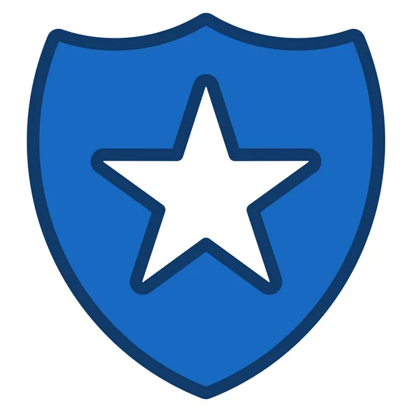 Escudo estrella vector barra de herramientas icono — Vector de stock