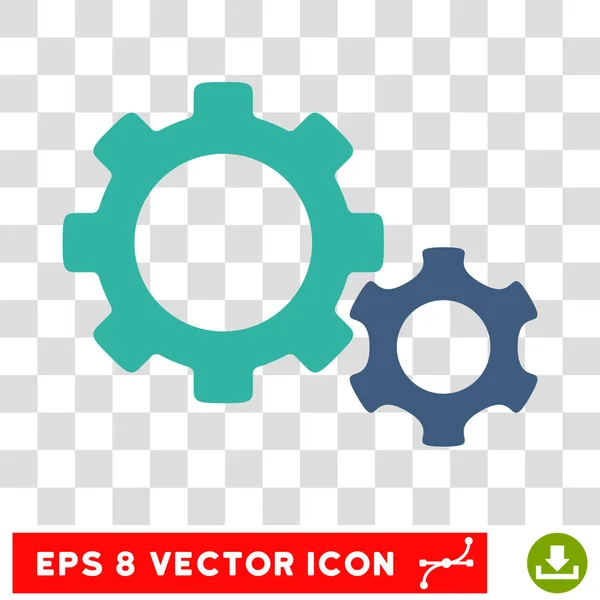 Engranajes Eps Vector Icono — Archivo Imágenes Vectoriales