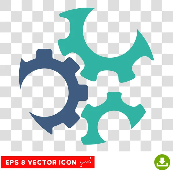 Mechanics Gears Eps Vector Icon — Stock Vector