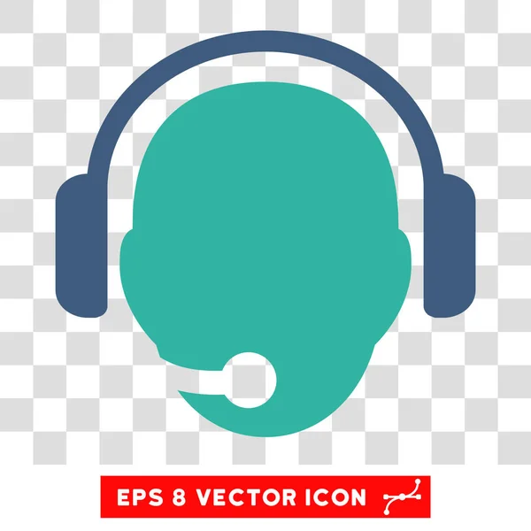 Cabeza del operador Eps Vector Icon — Vector de stock