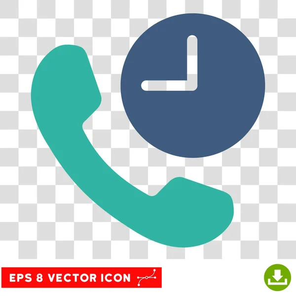 Teléfono Tiempo Eps Vector Icono — Vector de stock