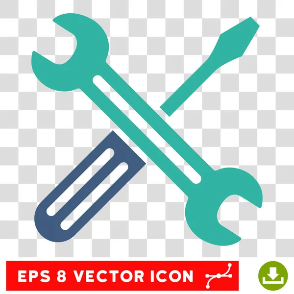 Spanner y destornillador Eps Vector Icono — Vector de stock
