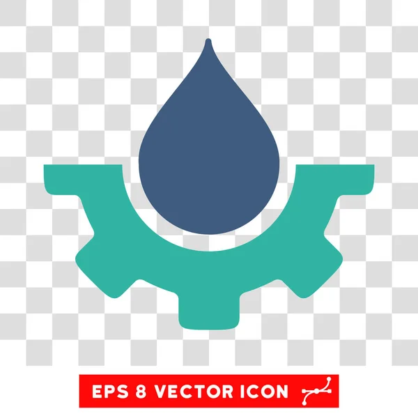 Água Gota Serviço Engrenagem Eps Vector Icon — Vetor de Stock