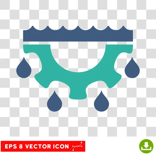 Água Gear Drops Eps Vector Icon —  Vetores de Stock