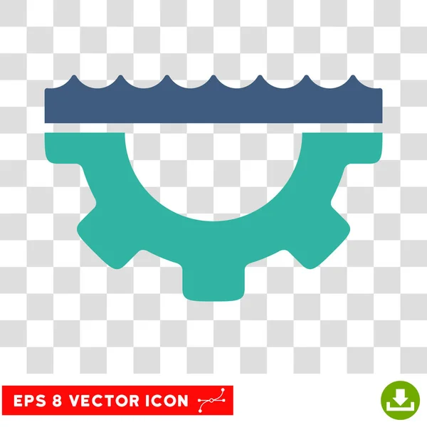 Engrenagem de serviço de água Eps Vector Icon — Vetor de Stock