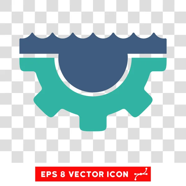 Engrenagem de serviço de água Eps Vector Icon — Vetor de Stock