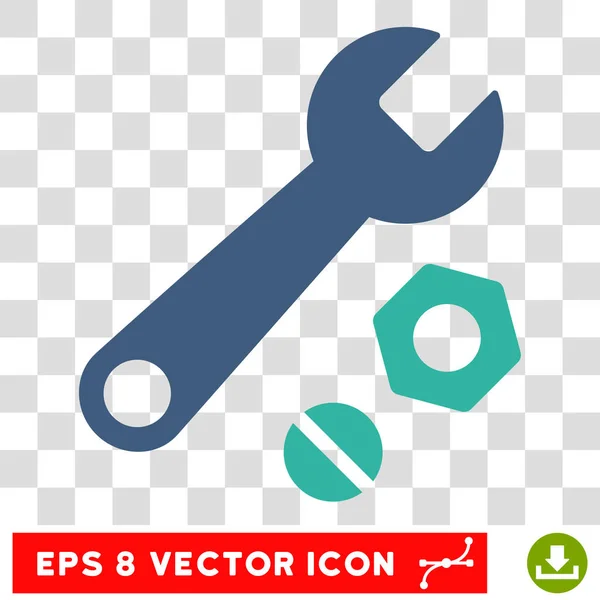 Llave y tuercas Eps Vector icono — Vector de stock