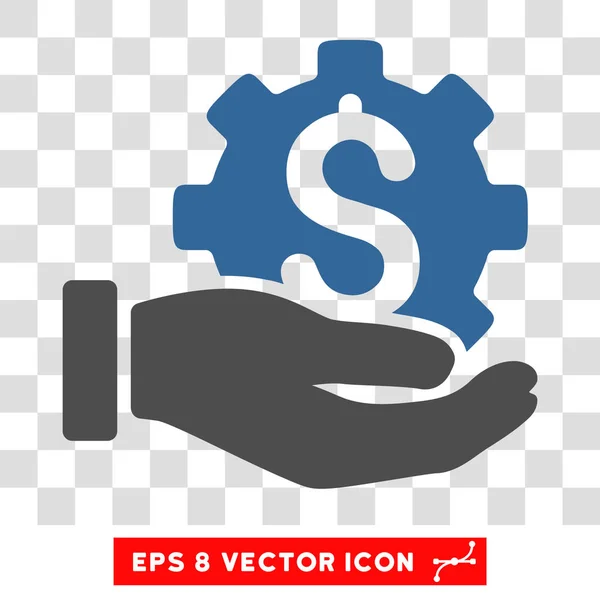 Desenvolvimento Financeiro Mão Eps Vector Ícone — Vetor de Stock
