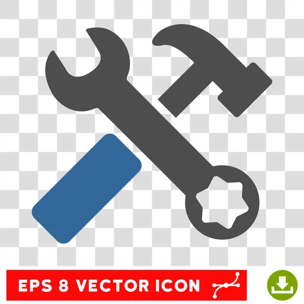 Martillo y llave inglesa Eps Vector Icono — Vector de stock