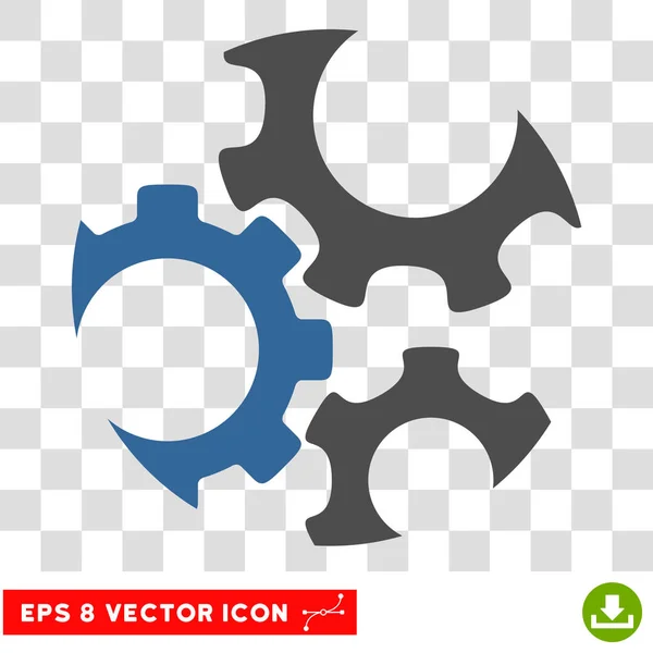 Mechanics Gears Eps Vector Icon — Stock Vector