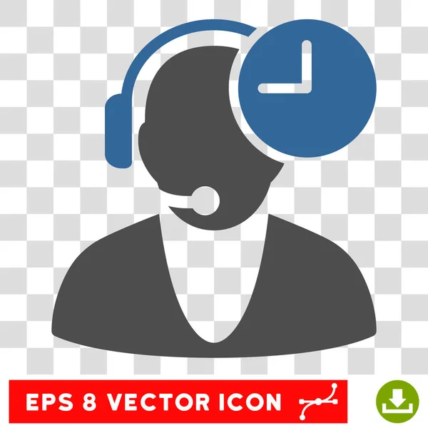 Operador Tempo Eps Vector Ícone — Vetor de Stock