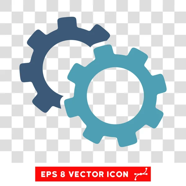 Engranajes Eps Vector Icono — Archivo Imágenes Vectoriales