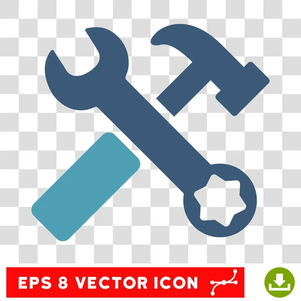 Martillo y llave inglesa Eps Vector Icono — Vector de stock