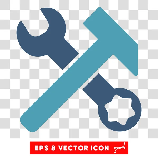 Martillo y llave inglesa Eps Vector Icono — Vector de stock