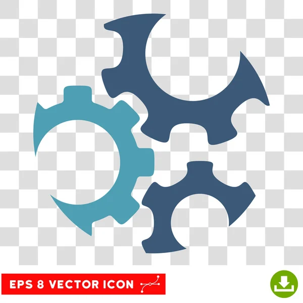 Mechanics Gears Eps Vector Icon — Stock Vector