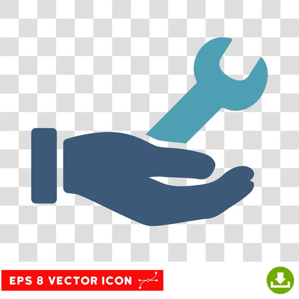 Llave de servicio de mano Eps Vector icono — Vector de stock