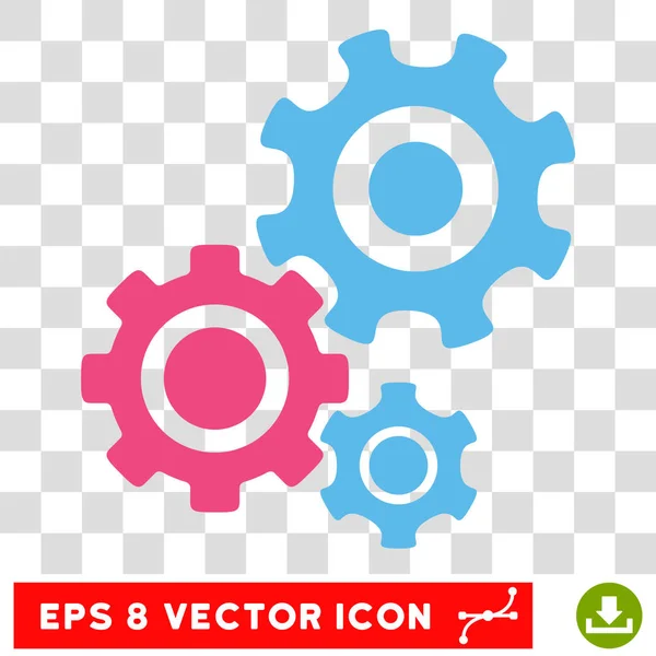Mechanismus Getriebe eps Vektor-Symbol — Stockvektor