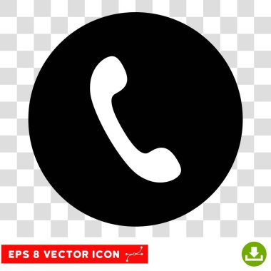 Yuvarlak vektör Eps simge alıcı telefon