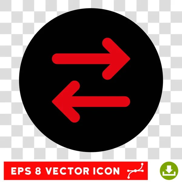 Voltear horizontalmente redonda Vector Eps icono — Vector de stock