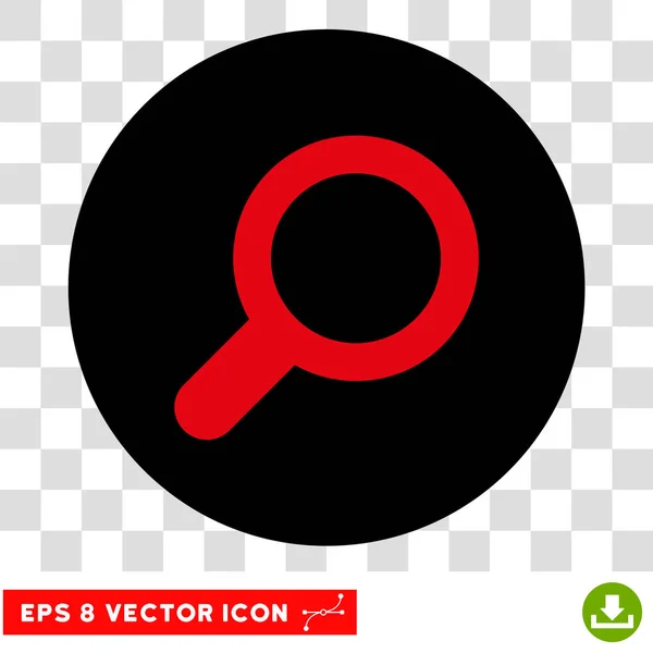 Nagyító nézet eszközzel kerek vektor Eps ikon — Stock Vector