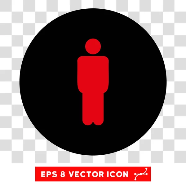 Homem redondo Vector Eps Ícone — Vetor de Stock