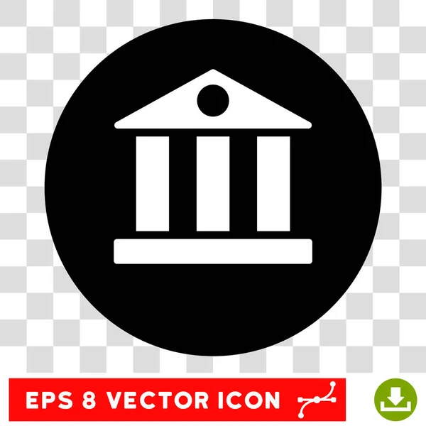 Bank Gebäude rund Vektor eps Symbol — Stockvektor