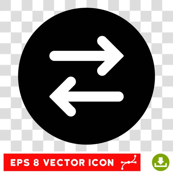 Voltear horizontalmente redonda Vector Eps icono — Vector de stock