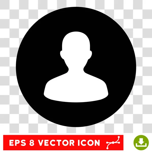 Felhasználó a kerek vektor Eps ikon — Stock Vector