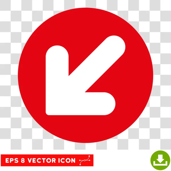 Flecha hacia abajo izquierda redonda Vector Eps icono — Archivo Imágenes Vectoriales