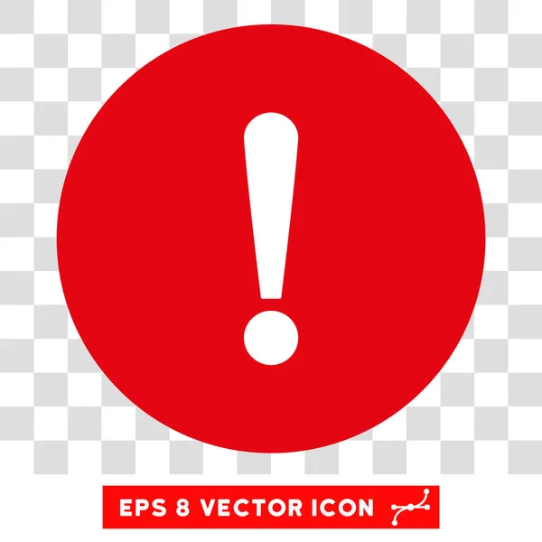 Signo de exclamación Vector redondo Eps icono — Vector de stock