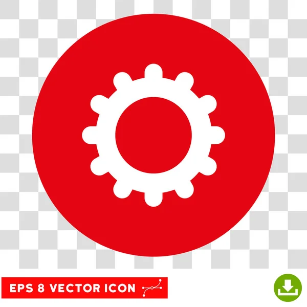 Engrenagem redonda Vector Eps Ícone —  Vetores de Stock