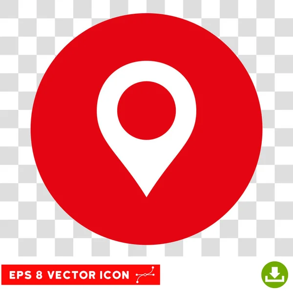 Map Marker Round Vector Eps Icon — Stock Vector