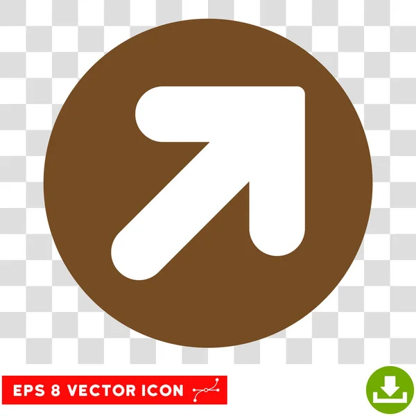 Pfeil nach oben rechts rundes Vektor eps Symbol — Stockvektor