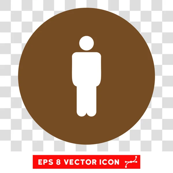 Homem redondo Vector Eps Ícone — Vetor de Stock