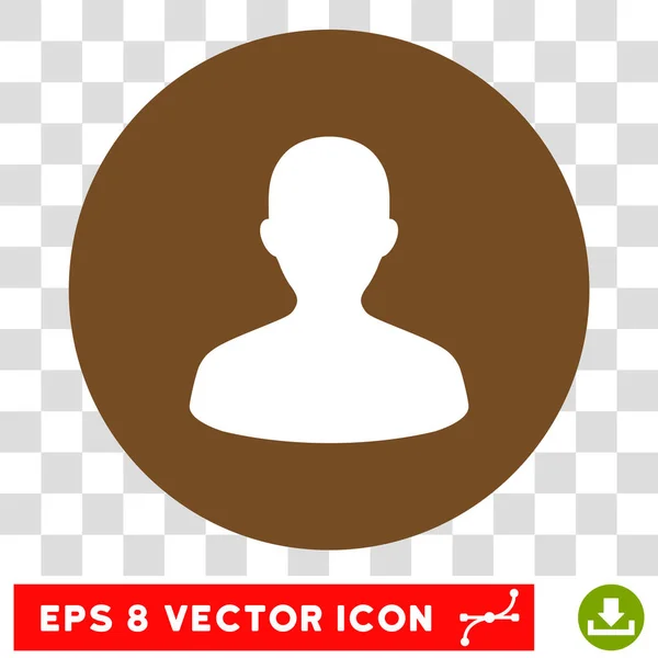 Usuário redondo Vector Eps Ícone — Vetor de Stock