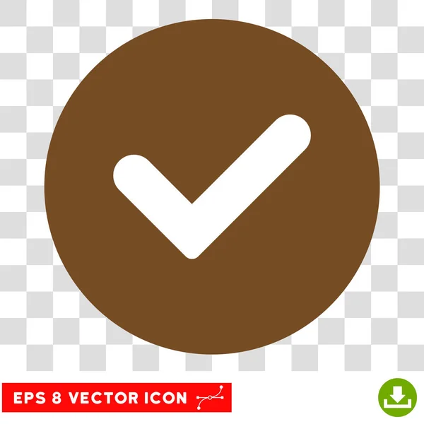 Yes Round Vector Eps Icon — Stock Vector