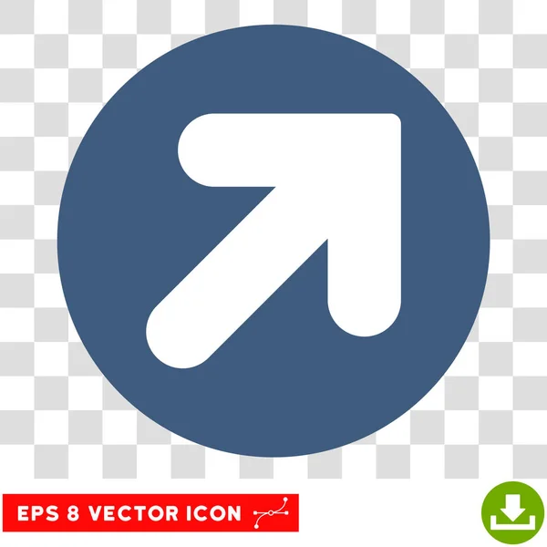 Jobb kerek vektor Eps ikont felfelé — Stock Vector