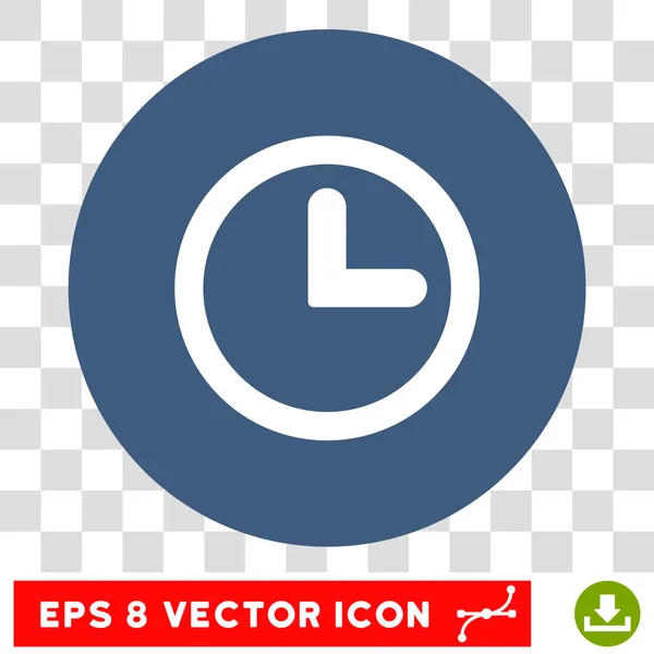 Clock Round Vector Eps Icon — Stock Vector