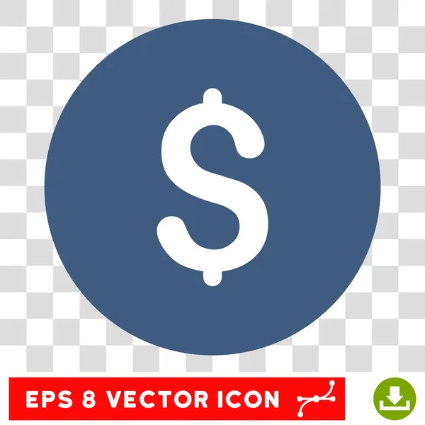 Dólar redondo Vector Eps icono — Vector de stock