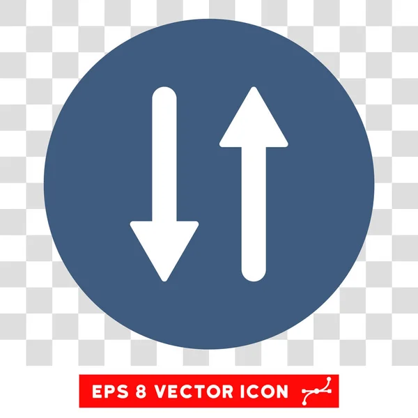 Dikey Exchange okları vektör Eps simgesi yuvarlak — Stok Vektör