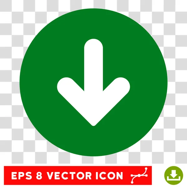 Pfeil nach unten rundes Vektor eps Symbol — Stockvektor