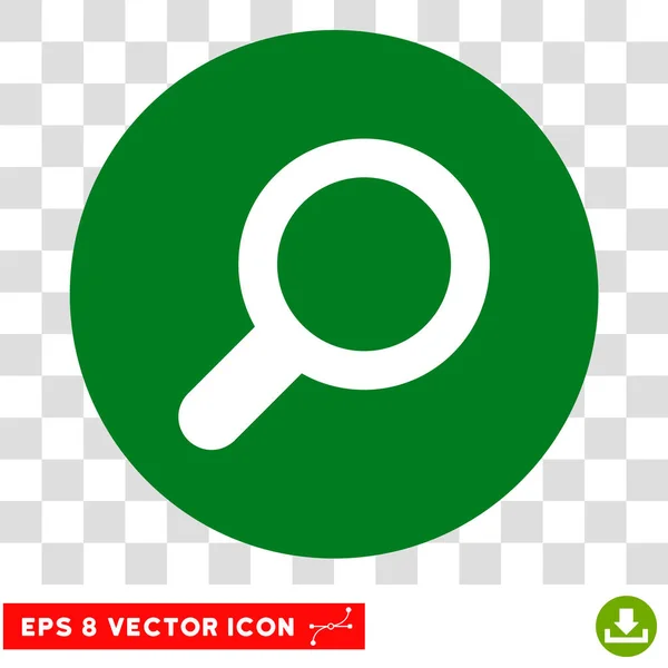 Herramienta de vista de lupa Vector redondo Eps Icono — Vector de stock