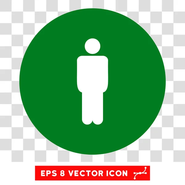 Homem redondo Vector Eps Ícone — Vetor de Stock